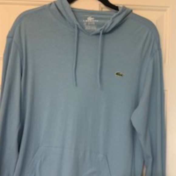 lacoste men's hooded cotton jersey sweatshirt